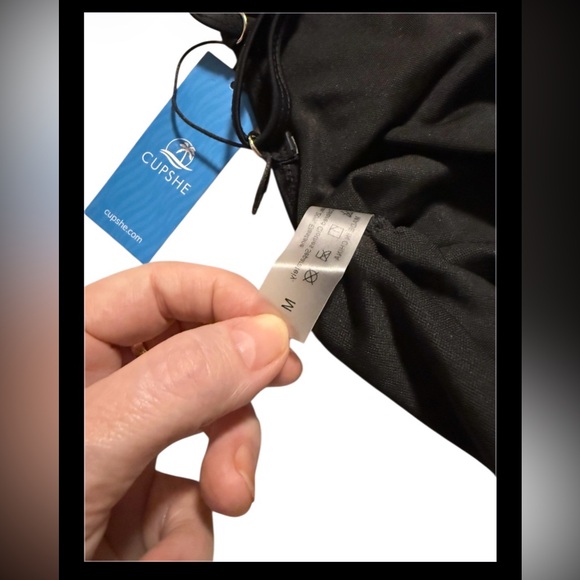 CUPSHE Black Keyhole Cutout One-Piece Swimsuit | Size M | NWT ✨Vacation Time🏝️💕 - Picture 3 of 5